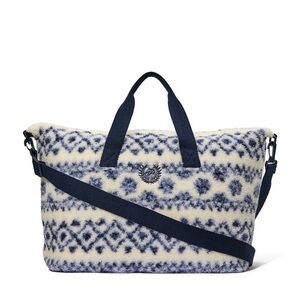 Victoria's Secret PINK Cozy Plush Fair Isle Weekender Bag, NWT